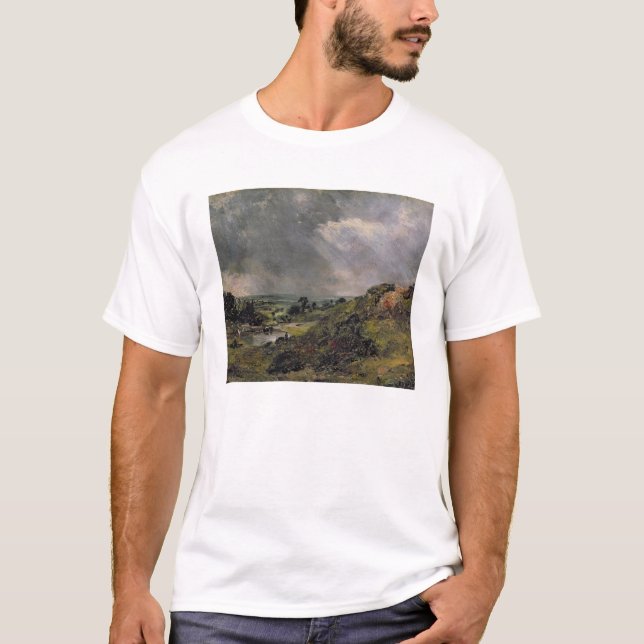 Camiseta Charneca de Hampstead, lagoa do monte do ramo, (Frente)