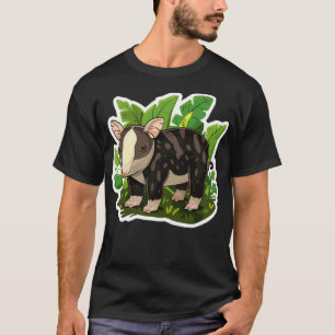 Camiseta Charneca de Tapir de Montanha Cota Ilustração Anim