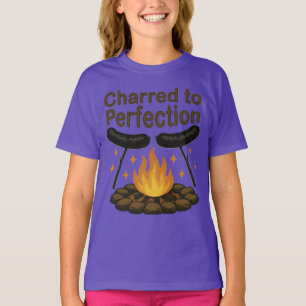 Camiseta Charred to Perfecny Campfire Hot Dog