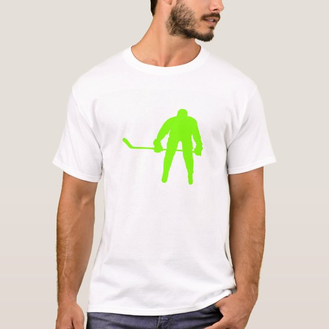 Camiseta Chartreuse, Neon Green Hockey (Frente)