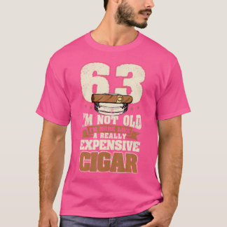 Camiseta Charuto 63 Anos NÃO Sou Velho Charuto de Aniversár