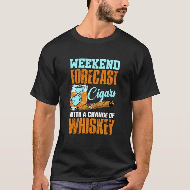 Camiseta Charuto Com Possibilidade De Whiskey Beber Whiskey (Frente)