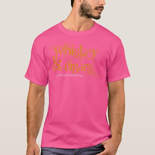 Camiseta Charuto de Uísque Um Par Perfeito Para (Frente)