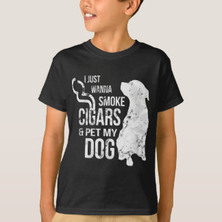 Camiseta Charuto e Pão-de-Obra Cigarros para Fumar e Pet Do