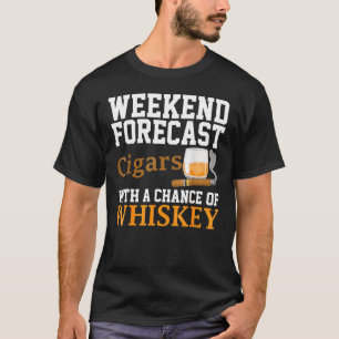 Camiseta Charuto Engraçado E Mulher Gráfica Whiskey Charuto