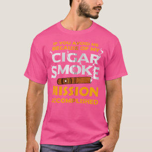 Camiseta Charuto Para Homens Fumantes de Charuto Dia dos Pa