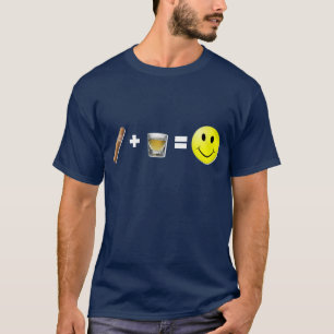 Camiseta Charuto + Tiros = felicidade