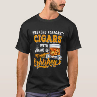 Camiseta Charutos Com Chance De Humor Ao Beber Uísque
