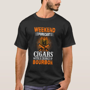 Camiseta Charutos de Previsão de Fim de Semana com Possibil