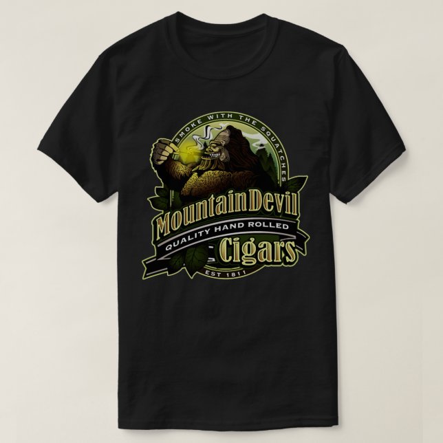 Camiseta Charutos do Diabo das Montanhas com Rolha de Mão (Frente do Design)