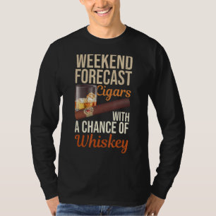 Camiseta Charutos E Uísque Bourbon Previsões Do Fim De Sema