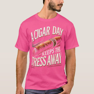 Camiseta Charutos Fumando Charuto Fuma Um Charuto Por Dia