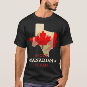 Camiseta Chás canadenses orgulhosos e Mapa e Bandeira do Ca