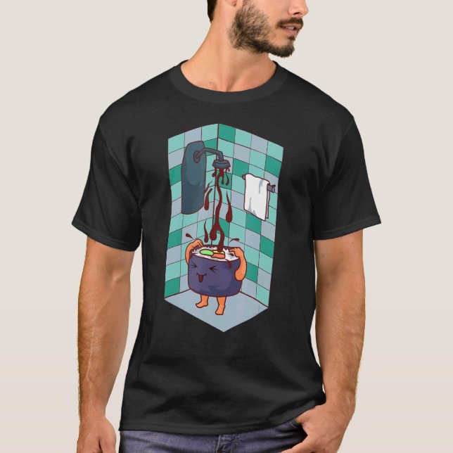 Camiseta Chás Sushi De Comida Japonesa Com Sushi R De Molho (Frente)