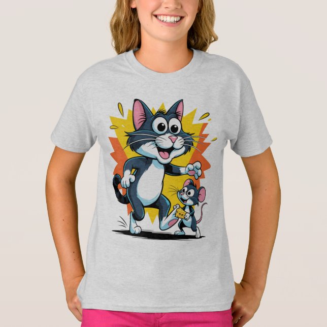Camiseta Chase de Rato e Gato (Frente)