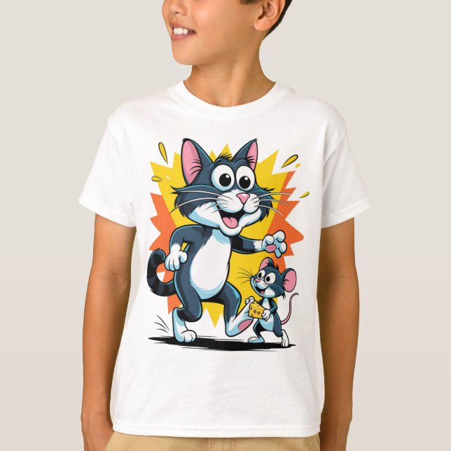 Camiseta Chase de Rato e Gato (Frente)