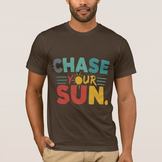 Camiseta Chase Seu Sol" Vibrante Rainbow T-Shirt (Frente)