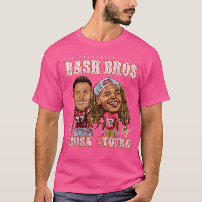 Camiseta Chase Young Nick Bosa San Francisco Bash Bros (Frente)