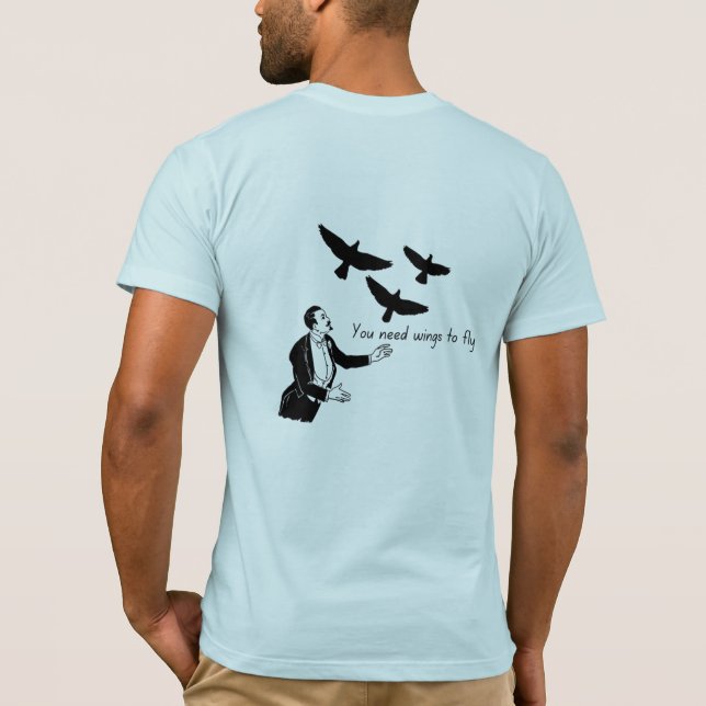 Camiseta 💫 Chase Your Dreams – Wings to Fly Graphic  (Verso)