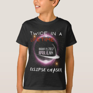 Camiseta Chaser Solar Eclipse 2024 Duas Vezes Engraçada Em