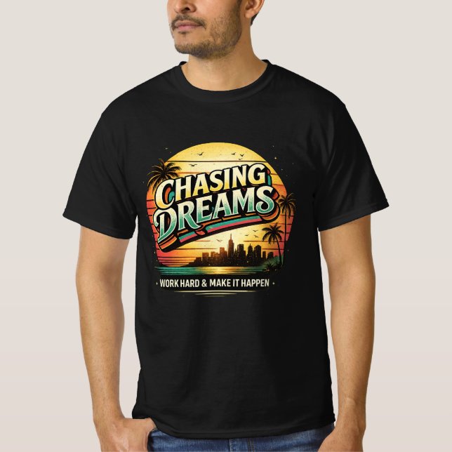 Camiseta Chasing Dreams Retro Sunset | Motiv (Frente)