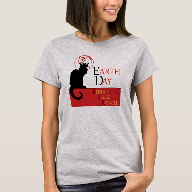 Camiseta Chat Noir Earth Day (Frente)