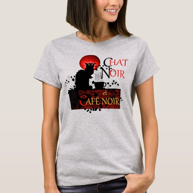 Camiseta Chat Noir et Café Noir T-Shirt (Frente)