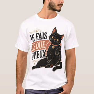 Camiseta Chat Preto Rebelde – Faço O Que Quero
