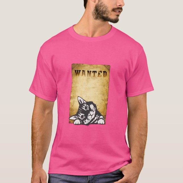 Camiseta chat recherché (Frente)