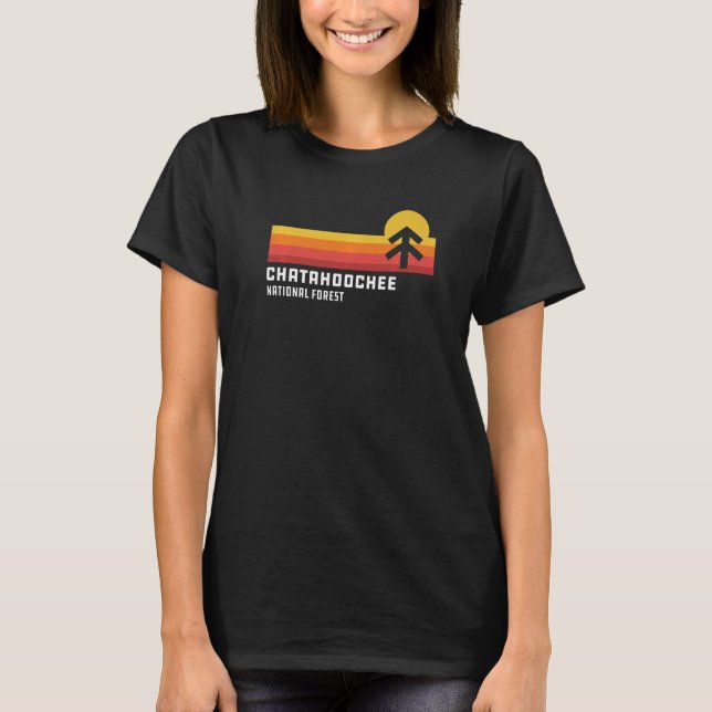 Camiseta Chatahoochee National Forest Georgia Retro Style S (Frente)