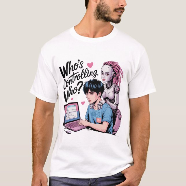 Camiseta Chatbot Companion Ai Memes Encantando Amor (Frente)
