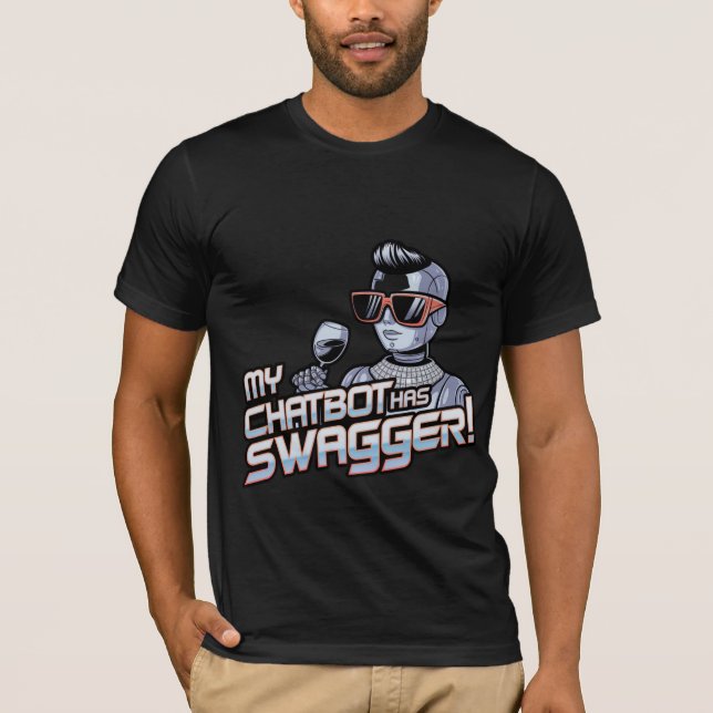Camiseta Chatbot Memes Engraçado Meu Chatbot tem Swagger (Frente)