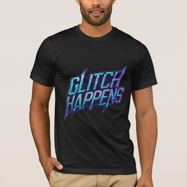 Camiseta Chatbot Memes Futurtiztic Ai Glitch Acontece (Frente)
