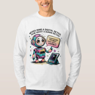 Camiseta Chatbot memes Humanos não digitais Detox Tóxicos