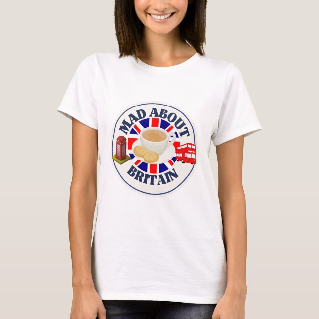 Camiseta Chateado com o T-Shirt Britânico (Frente)