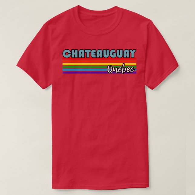 Camiseta Chateauguay Quebec Pride Chateauguay Gift LG (Frente do Design)