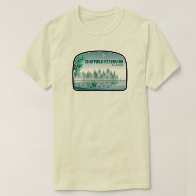 Camiseta Chatfield Reservoir Colorado Deer (Frente do Design)