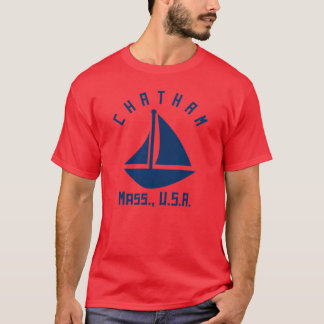 Camiseta Chatham Massachusetts Barco de navegação Marinho B