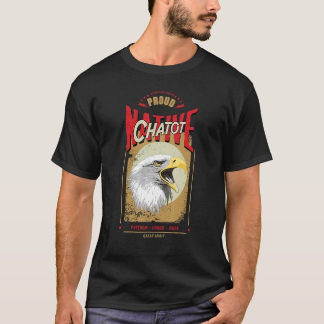 Camiseta Chatot Native American Eagle Spirit Honra de Vinta (Frente)