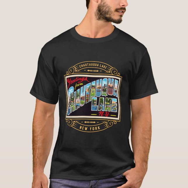 Camiseta Chautauqua Lake New York Ny - Letra grande (Frente)
