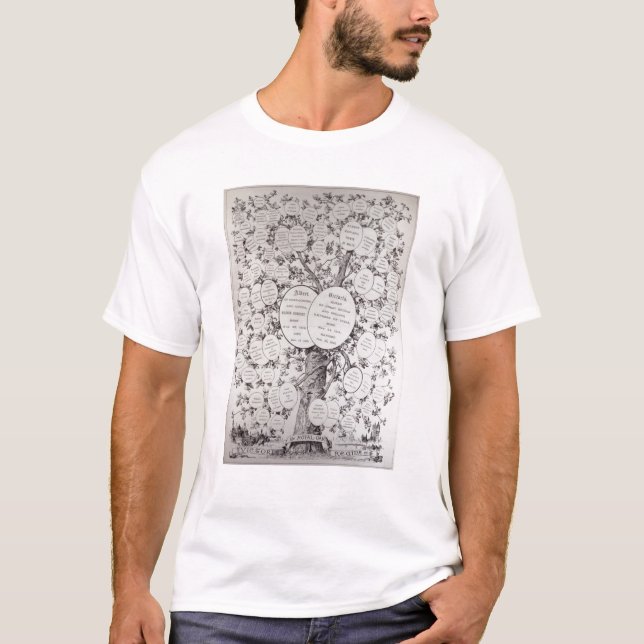 Camiseta Chave à árvore genealógica (Frente)