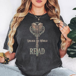 Camiseta Chave de Livro Antigo Desbloquear Leitura Design