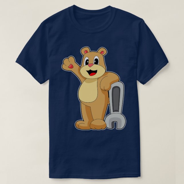 Camiseta Chave de Macaco Urso Mecânico (Frente do Design)