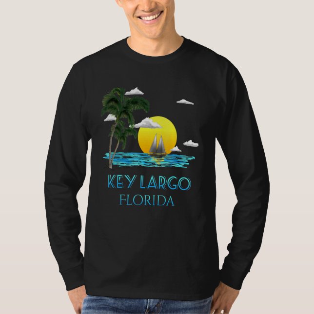 Camiseta Chave de Navegação Largo Florida Keys Beach Sunset (Frente)