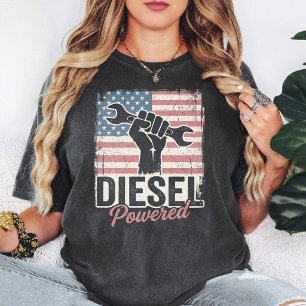 Camiseta Chave de Punho a Diesel Bandeira Americana Mecânic