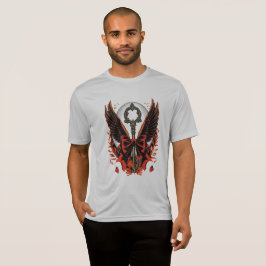 Camiseta Chave do Arco Gótico Velvet com Asas e Lua