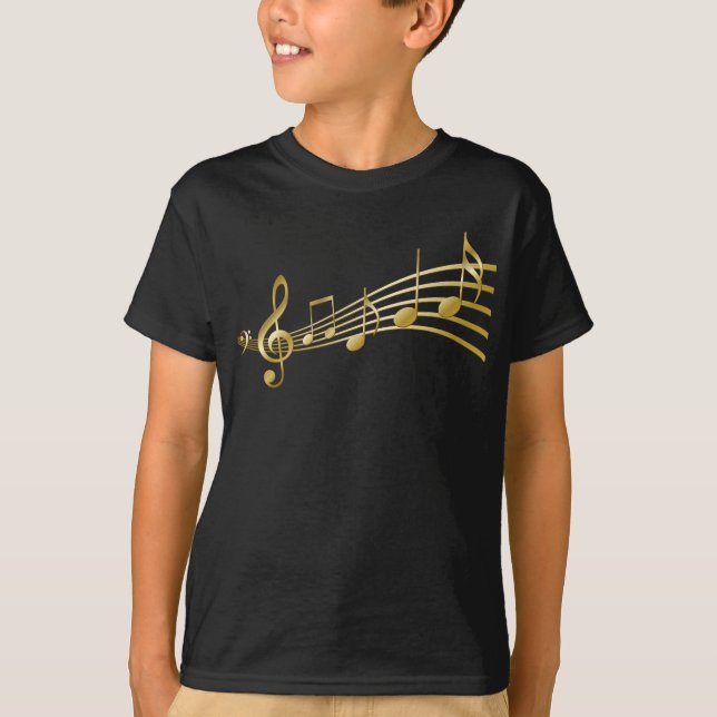 Camiseta Chave dourada do violino (Frente)