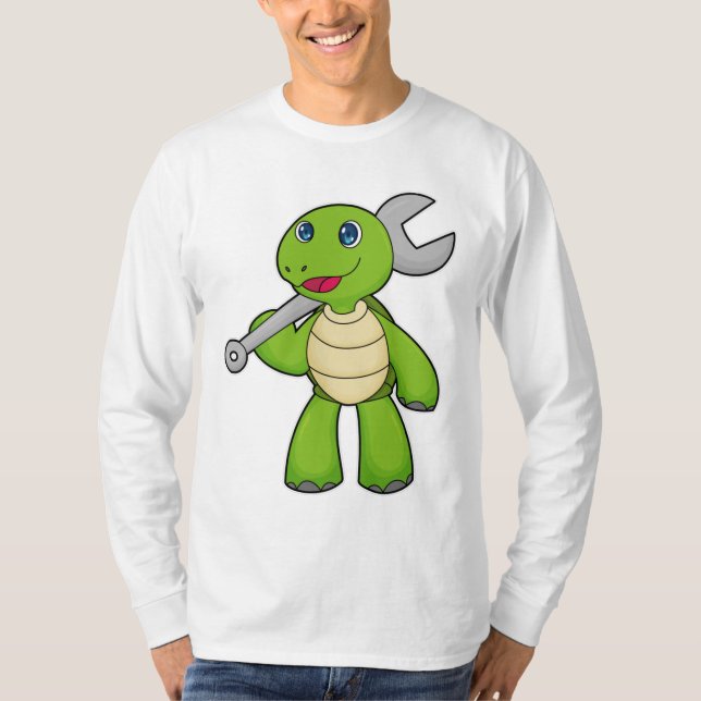 Camiseta Chave mecânica de tartaruga (Frente)