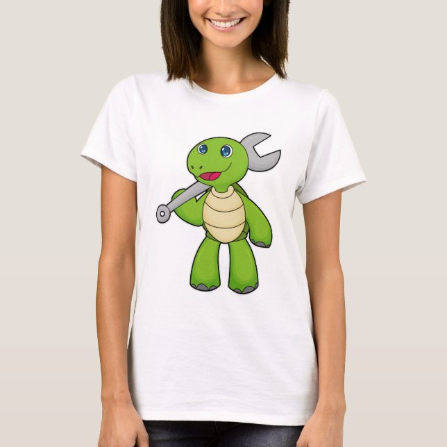 Camiseta Chave mecânica de tartaruga (Frente)