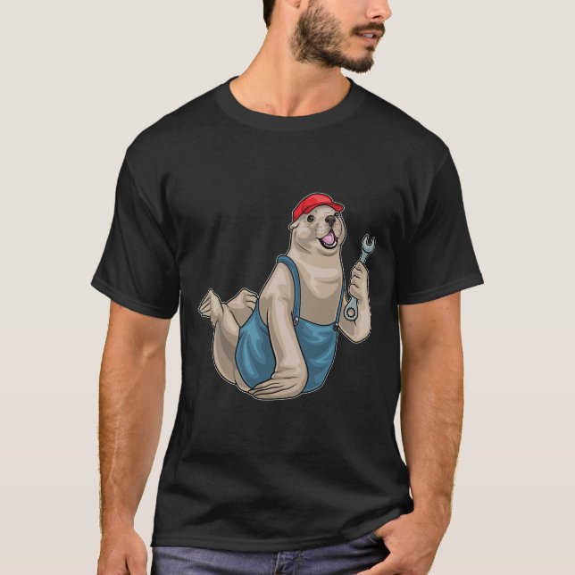 Camiseta Chave mecânica do selo (Frente)